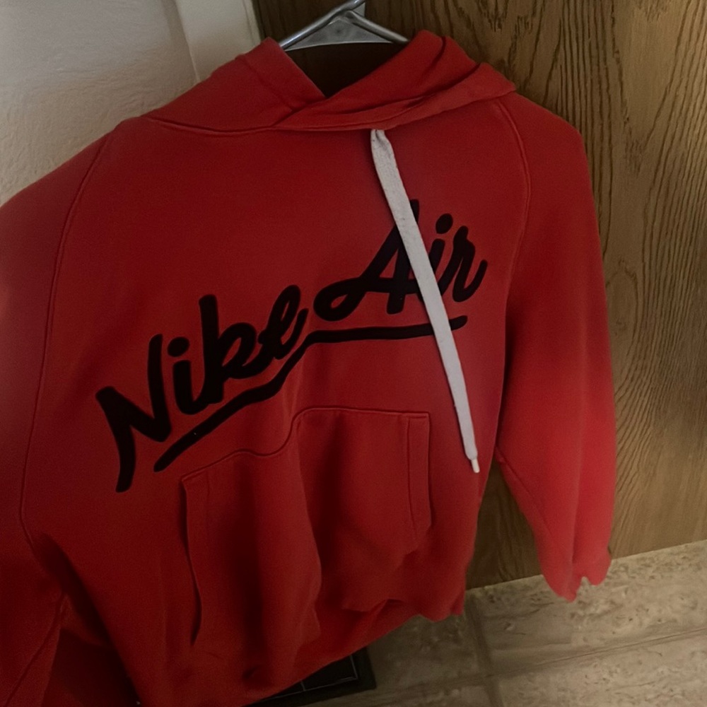 Red and black Nike air hoodie